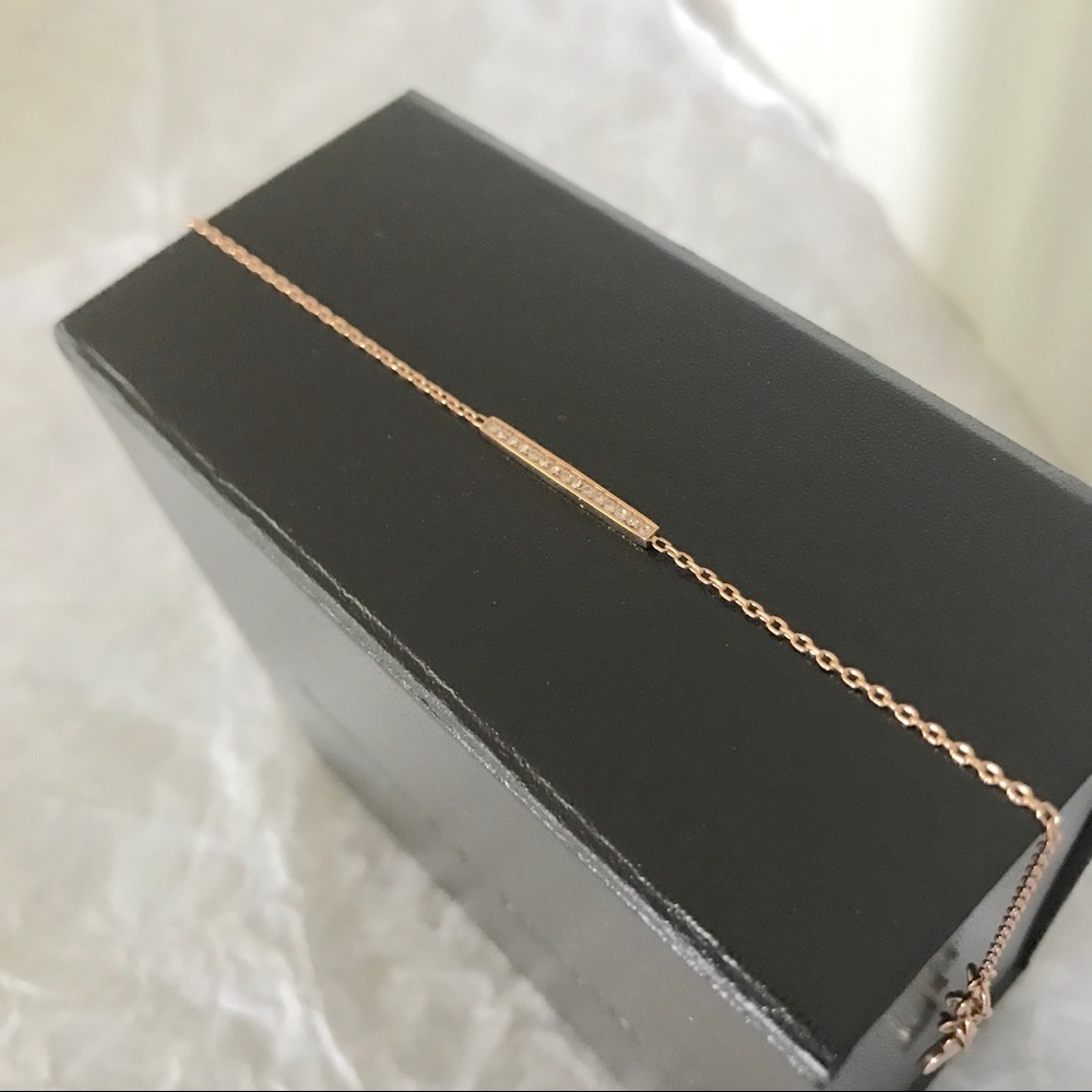 SOLD ‼️ MK delicate rose gold tone pave bracelet - Picture 4 of 7